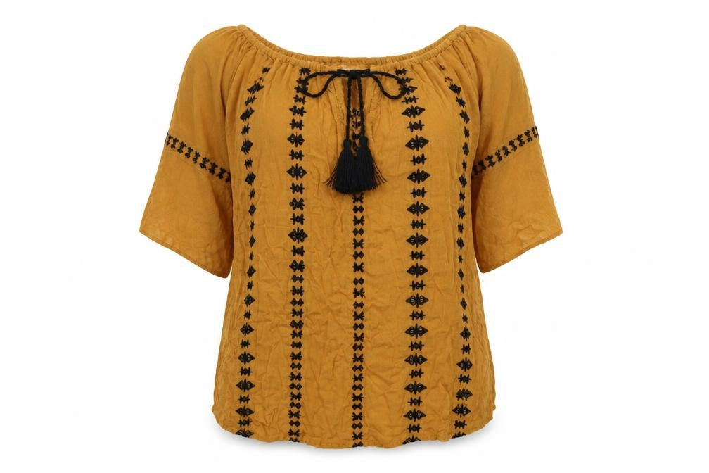 Womens UK Size 8 Select Yellow Basic T-Shirt