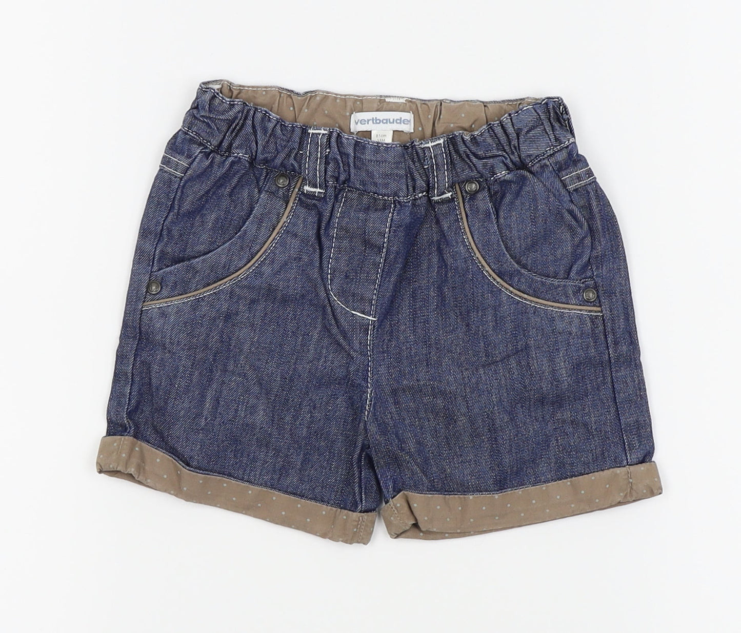 Vertbaudet Girls Blue   Capri Trousers Size 18 Months  - shorts