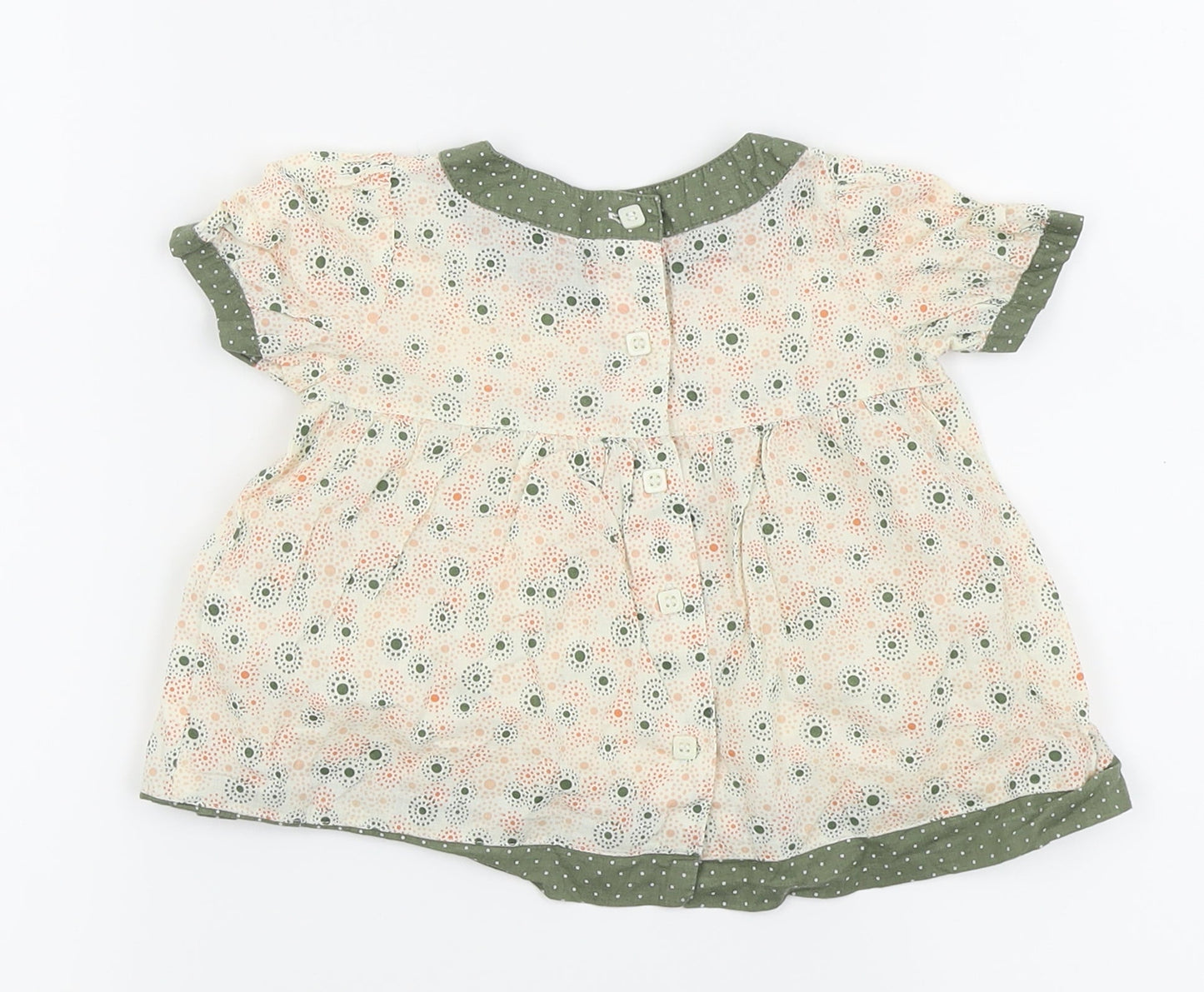 pre worn Girls White   Fit & Flare  Size 9-12 Months
