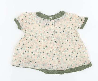 pre worn Girls White   Fit & Flare  Size 9-12 Months