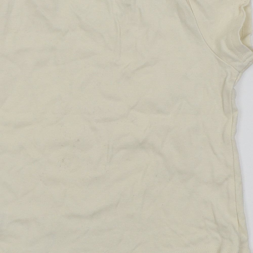 Marks & Spencer Girls White   Basic T-Shirt Size 6 Years