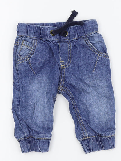 F&F Boys Blue   Cargo Jeans Size 3-6 Months