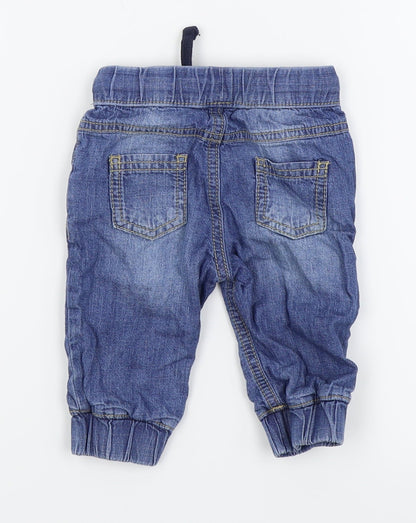 F&F Boys Blue   Cargo Jeans Size 3-6 Months