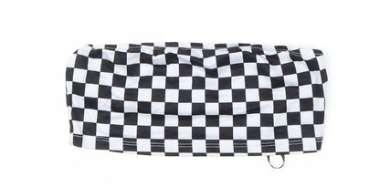 SheIn Womens Black Check  Basic T-Shirt Size 6  - Tube top