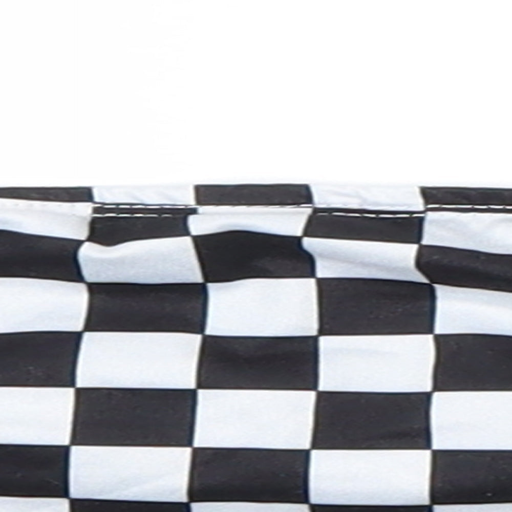 SheIn Womens Black Check  Basic T-Shirt Size 6  - Tube top