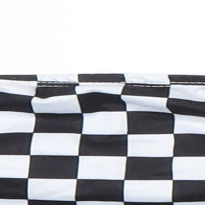 SheIn Womens Black Check  Basic T-Shirt Size 6  - Tube top