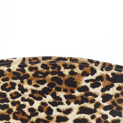 SheIn Womens Brown Animal Print  Basic T-Shirt Size 6  - Tube top