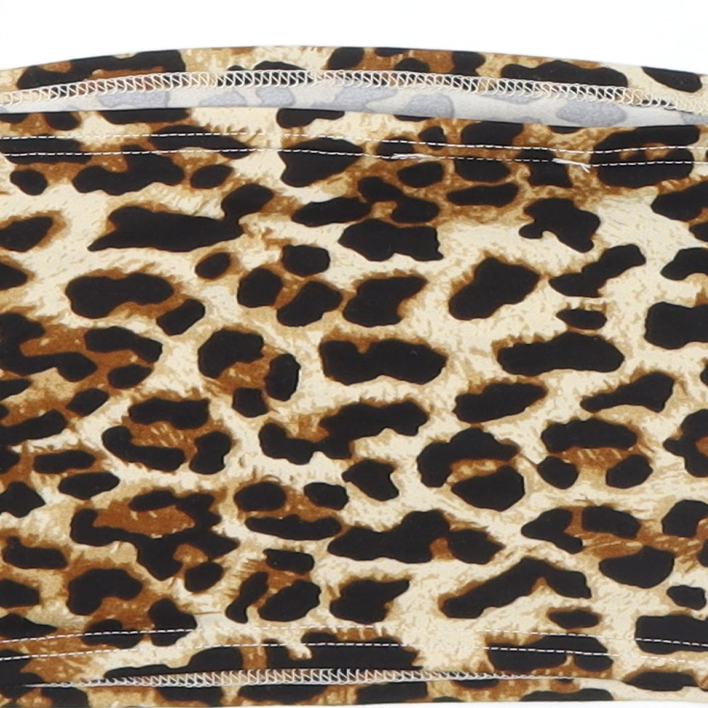 SheIn Womens Brown Animal Print  Basic T-Shirt Size 6  - Tube top