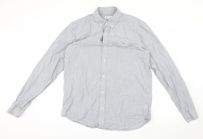 Mens UK Size M Gap Grey  Button-Up Long Sleeve Casual Shirt