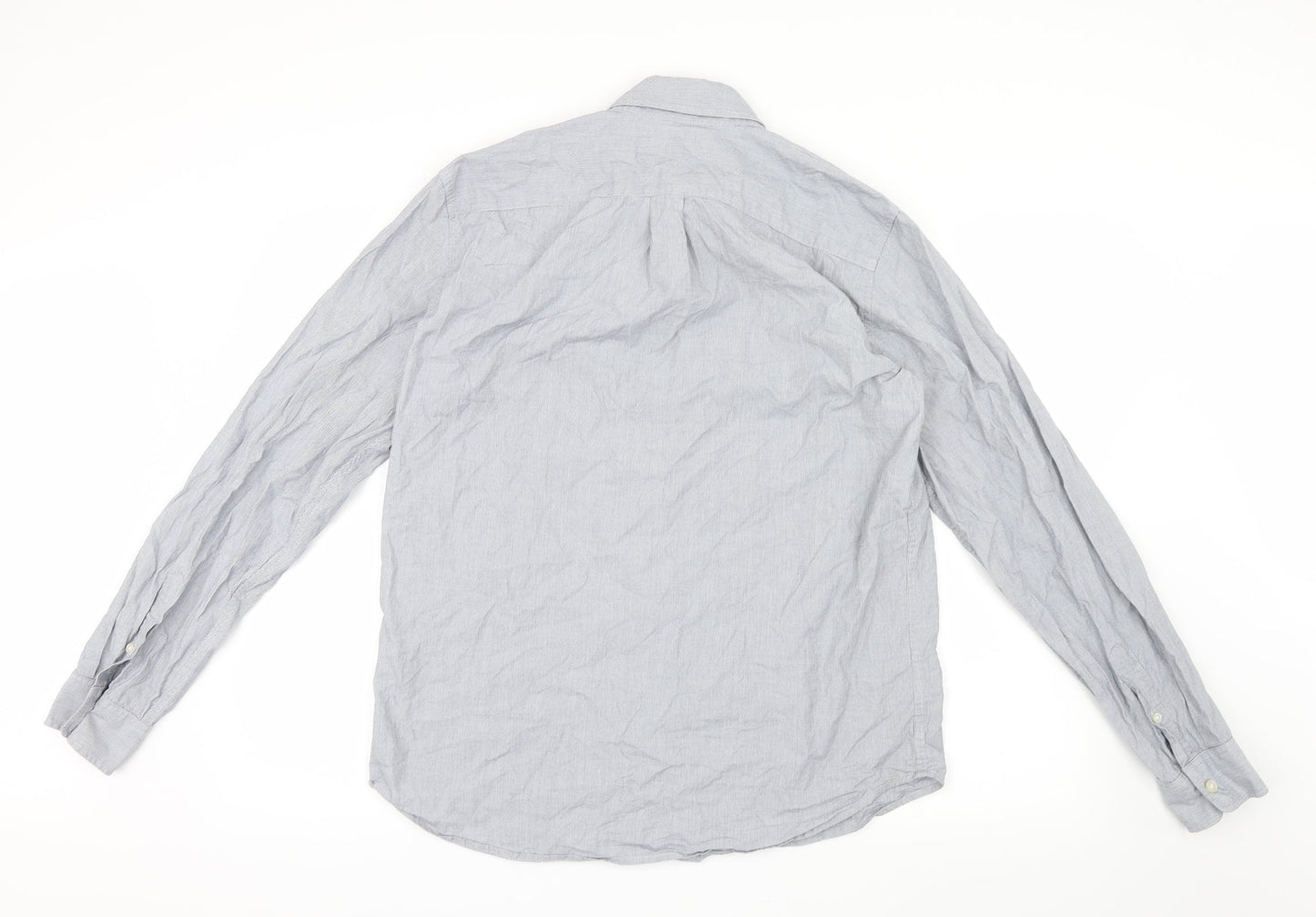 Mens UK Size M Gap Grey  Button-Up Long Sleeve Casual Shirt