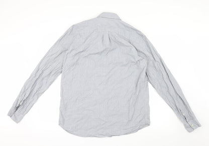 Mens UK Size M Gap Grey  Button-Up Long Sleeve Casual Shirt