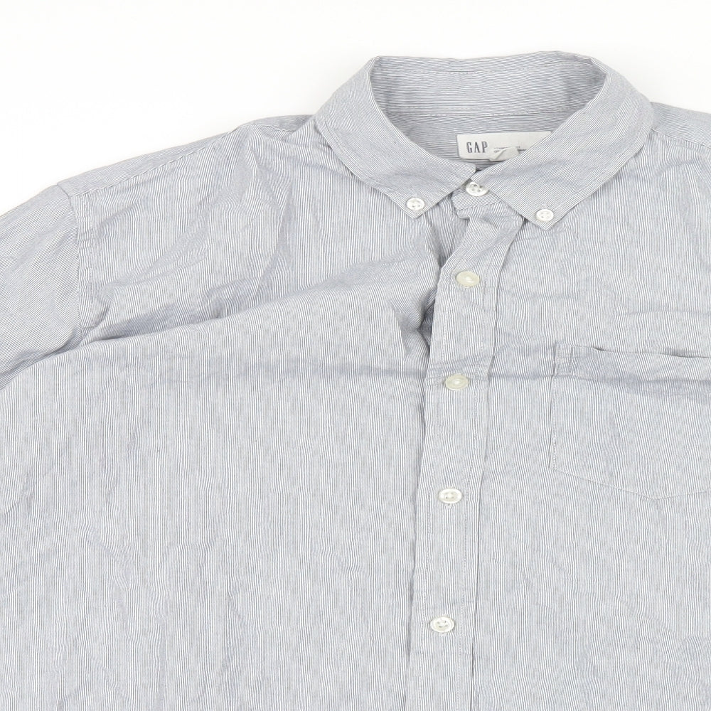 Mens UK Size M Gap Grey  Button-Up Long Sleeve Casual Shirt