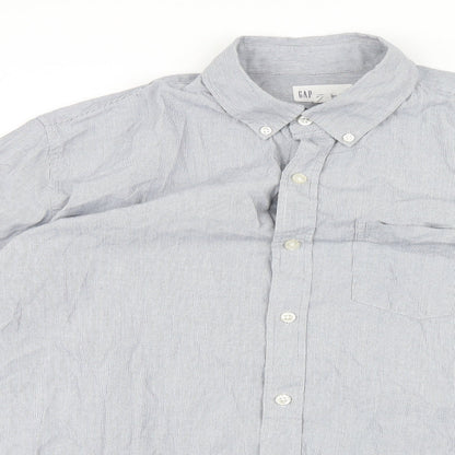 Mens UK Size M Gap Grey  Button-Up Long Sleeve Casual Shirt