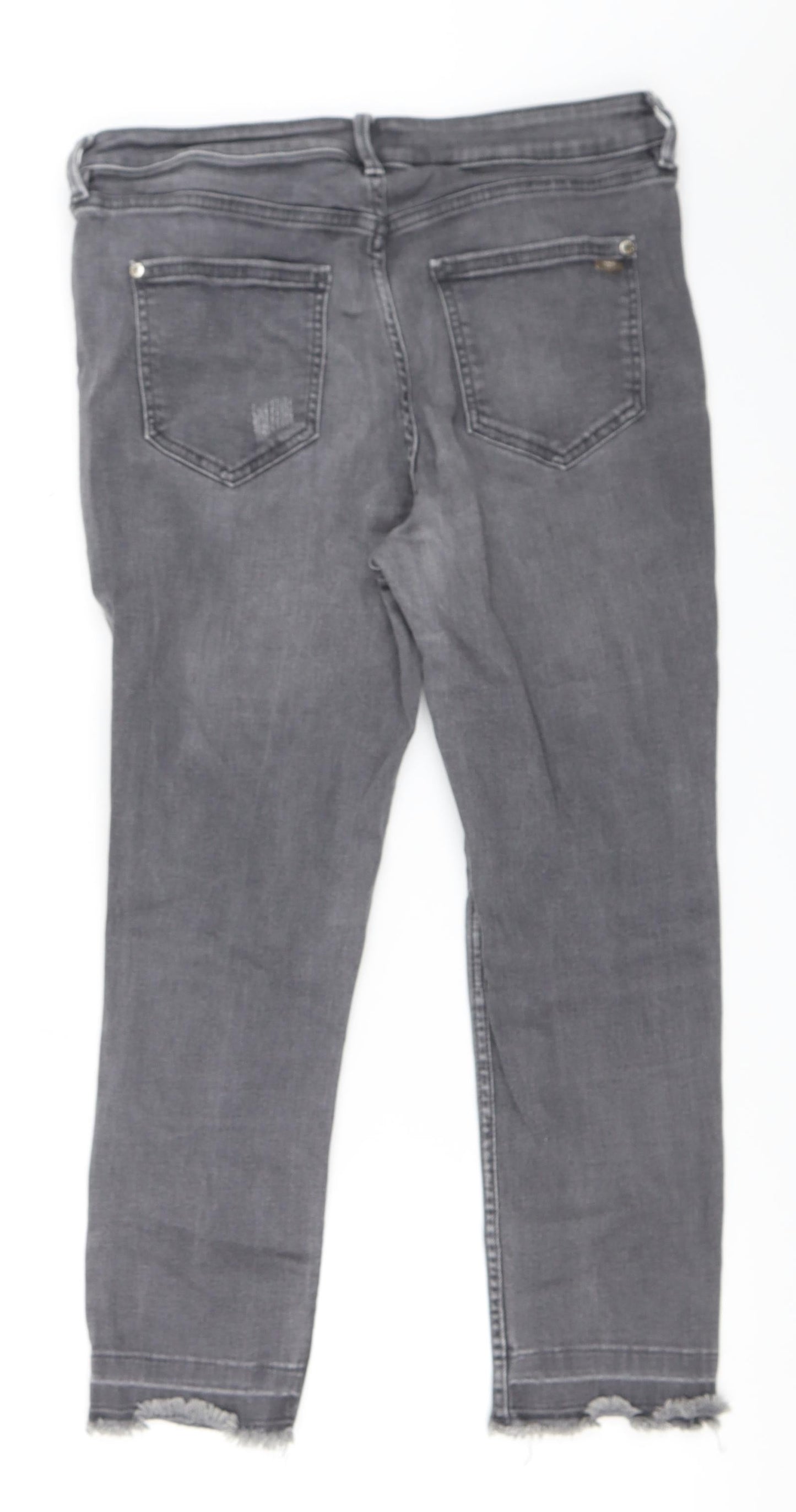 F&F Womens Grey  Denim Skinny Jeans Size 12 L22 in