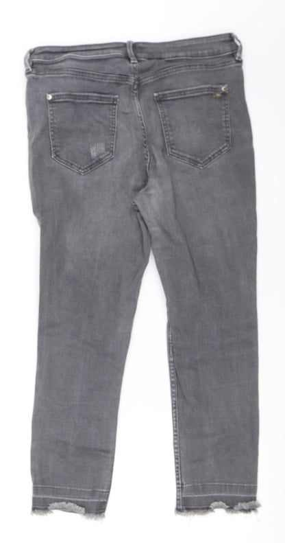 F&F Womens Grey  Denim Skinny Jeans Size 12 L22 in
