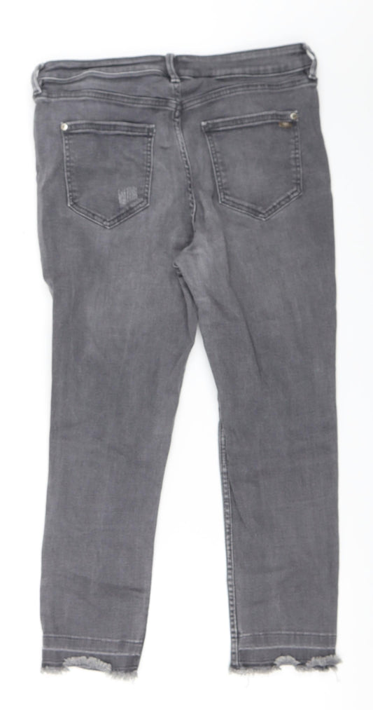 F&F Womens Grey  Denim Skinny Jeans Size 12 L22 in