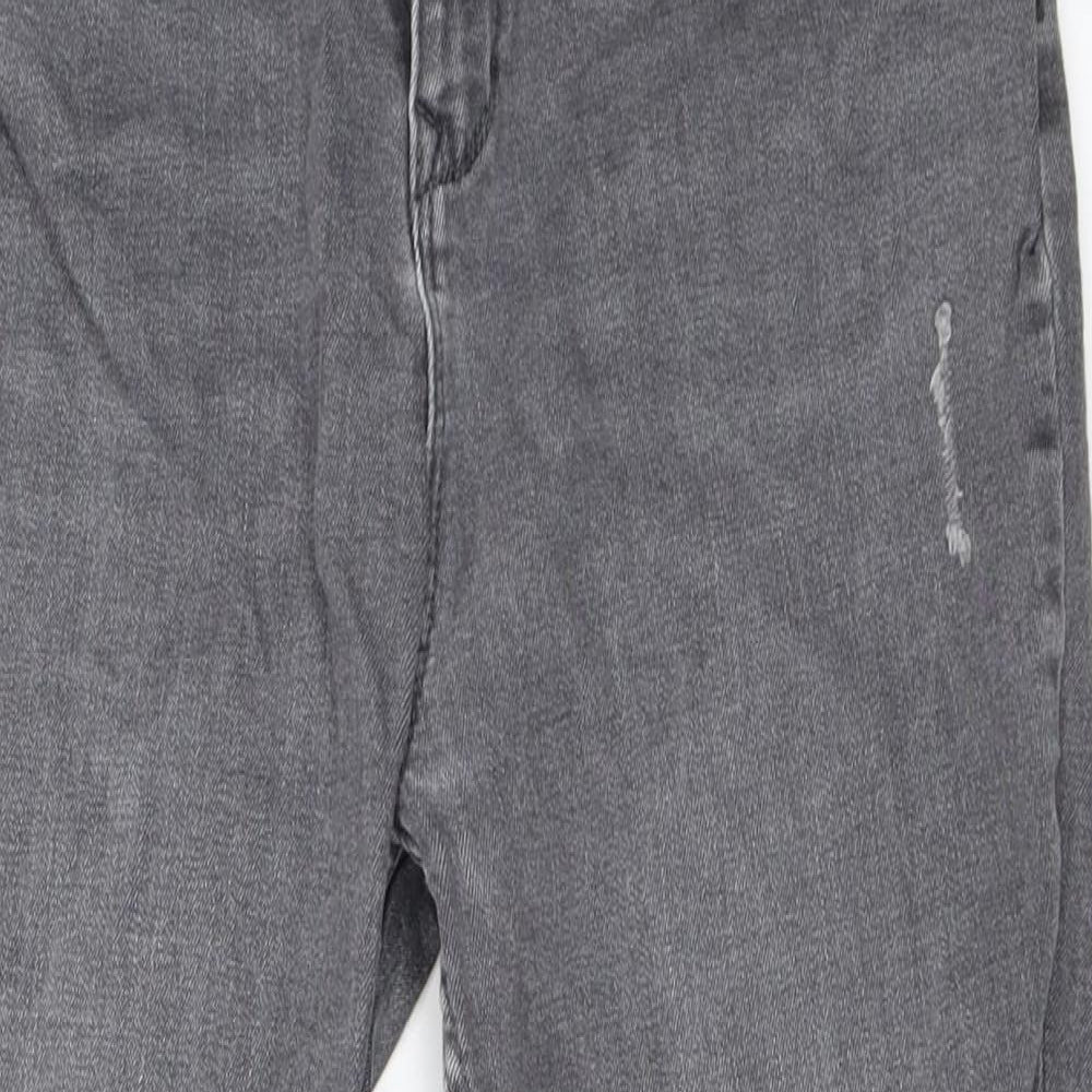 F&F Womens Grey  Denim Skinny Jeans Size 12 L22 in