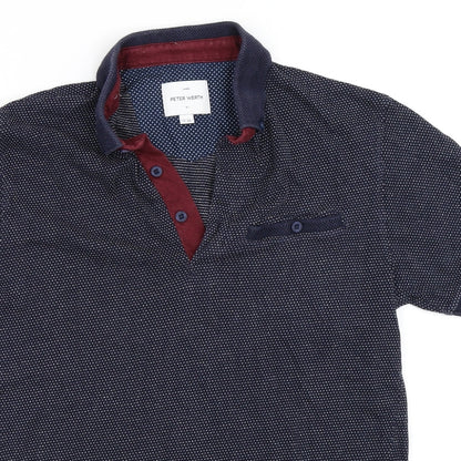 Peter Werth Mens Blue    Polo Size S