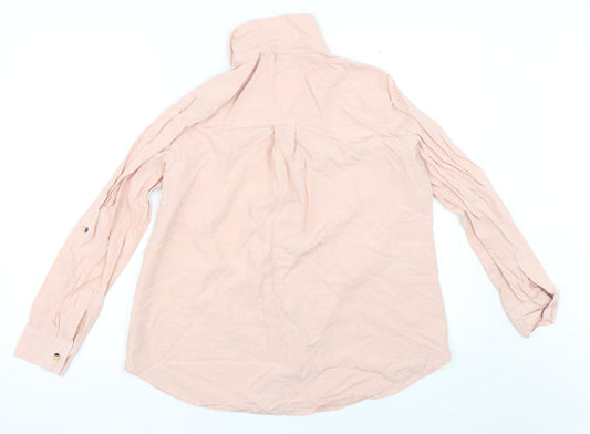 Womens UK Size 8 Dorothy Perkins Pink Basic Button-Up