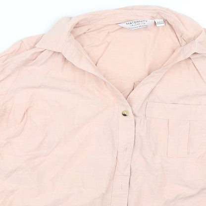 Womens UK Size 8 Dorothy Perkins Pink Basic Button-Up