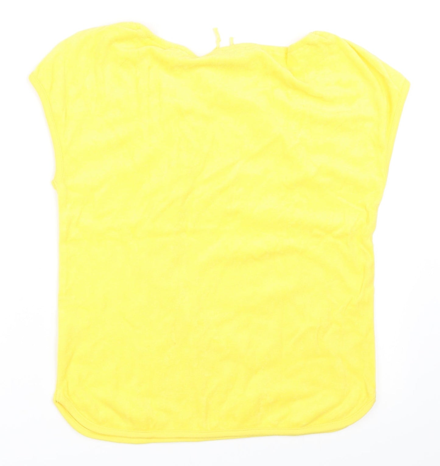 Womens UK Size 12 Preworn Yellow Basic T-Shirt