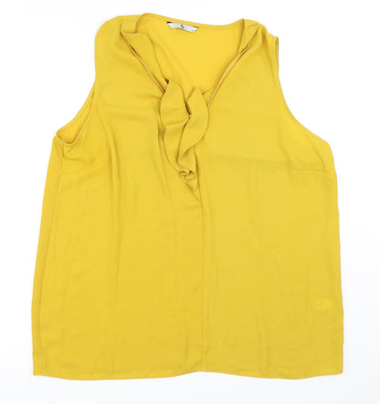 TU Womens Yellow   Basic Blouse Size 16
