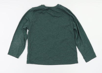 Primark Boys Green Animal Print  Basic Polo Size 4-5 Years
