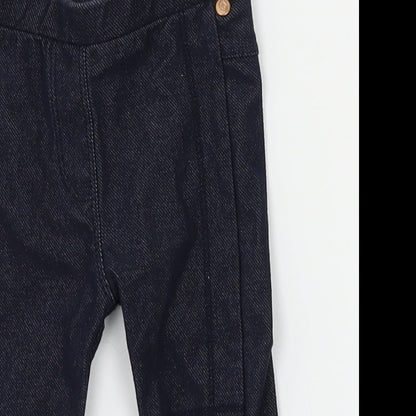 Debenhams Girls Blue   Cargo Jeans Size 6-9 Months