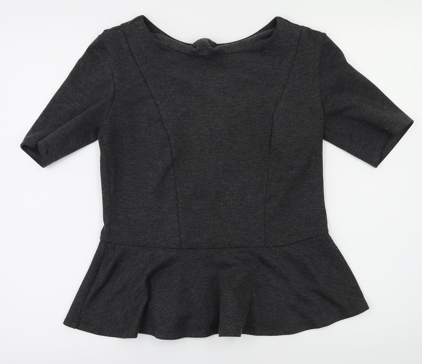 Womens UK Size M amphora Grey Basic T-Shirt