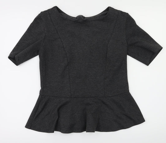 Womens UK Size M amphora Grey Basic T-Shirt