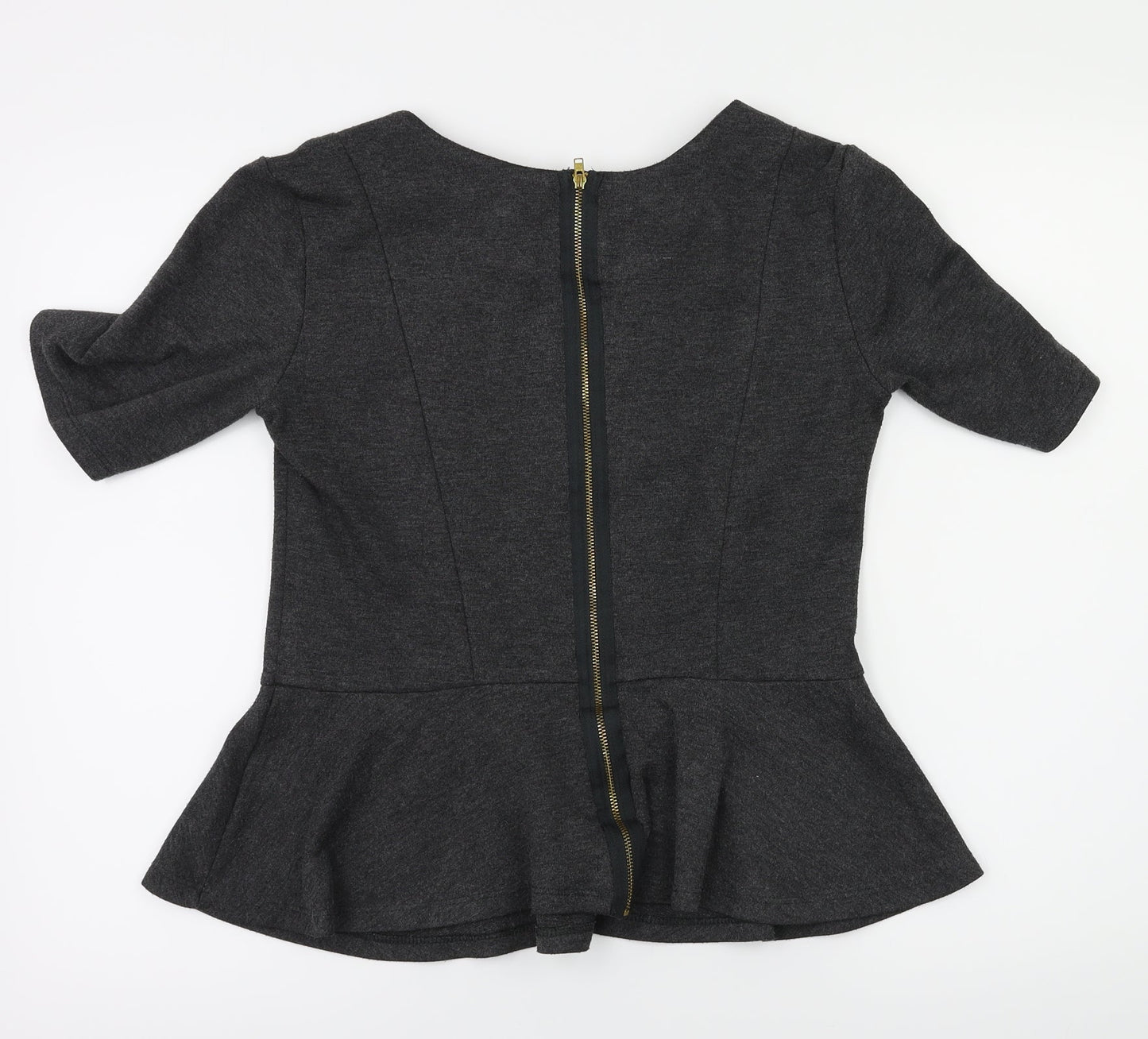 Womens UK Size M amphora Grey Basic T-Shirt
