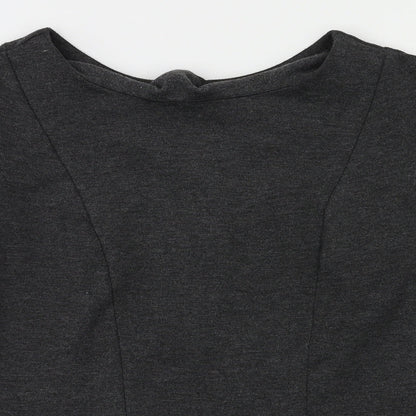 Womens UK Size M amphora Grey Basic T-Shirt