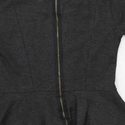 Womens UK Size M amphora Grey Basic T-Shirt