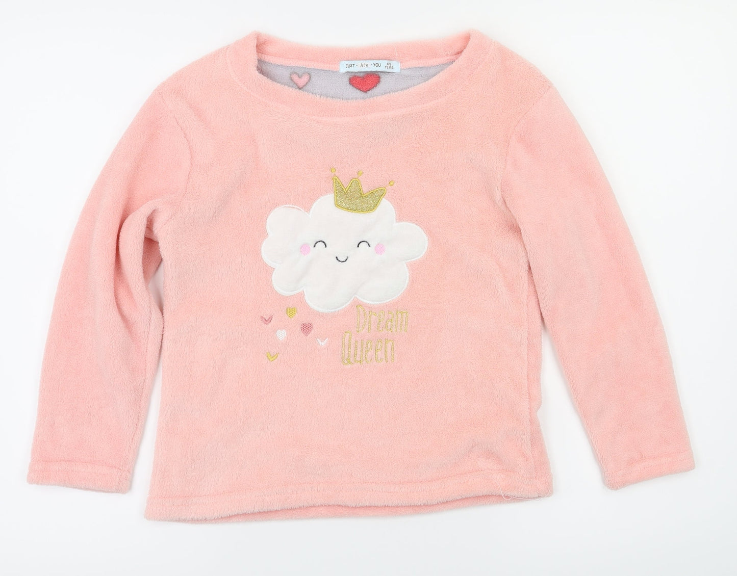 just like you  Girls Pink Animal Print  Top Pyjama Top Size 8-9 Years