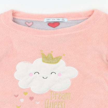 just like you  Girls Pink Animal Print  Top Pyjama Top Size 8-9 Years