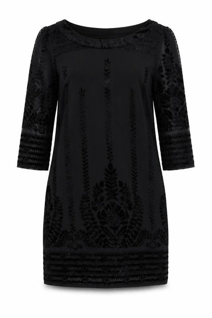 Marks & Spencer Womens Black Floral  Fit & Flare  Size 8