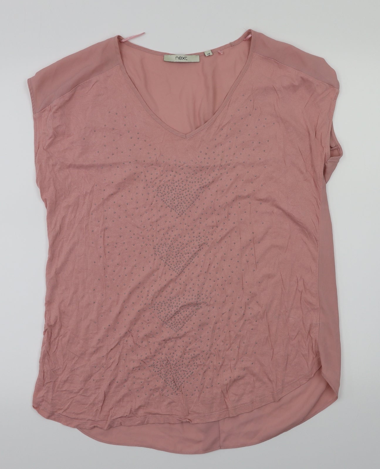 Womens UK Size 14 NEXT Pink Basic Blouse