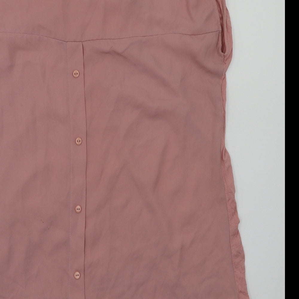 Womens UK Size 14 NEXT Pink Basic Blouse