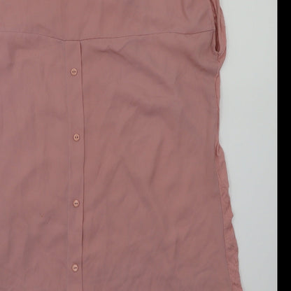 Womens UK Size 14 NEXT Pink Basic Blouse