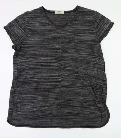 Womens UK Size 12 payapa Black Basic T-Shirt