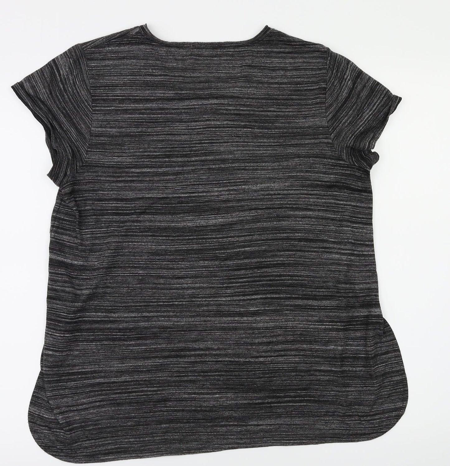 Womens UK Size 12 payapa Black Basic T-Shirt