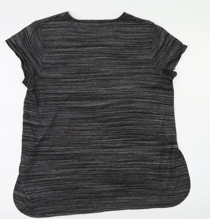 Womens UK Size 12 payapa Black Basic T-Shirt