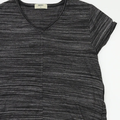 Womens UK Size 12 payapa Black Basic T-Shirt