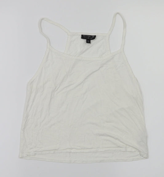 Womens UK Size 6 top shop White Basic T-Shirt