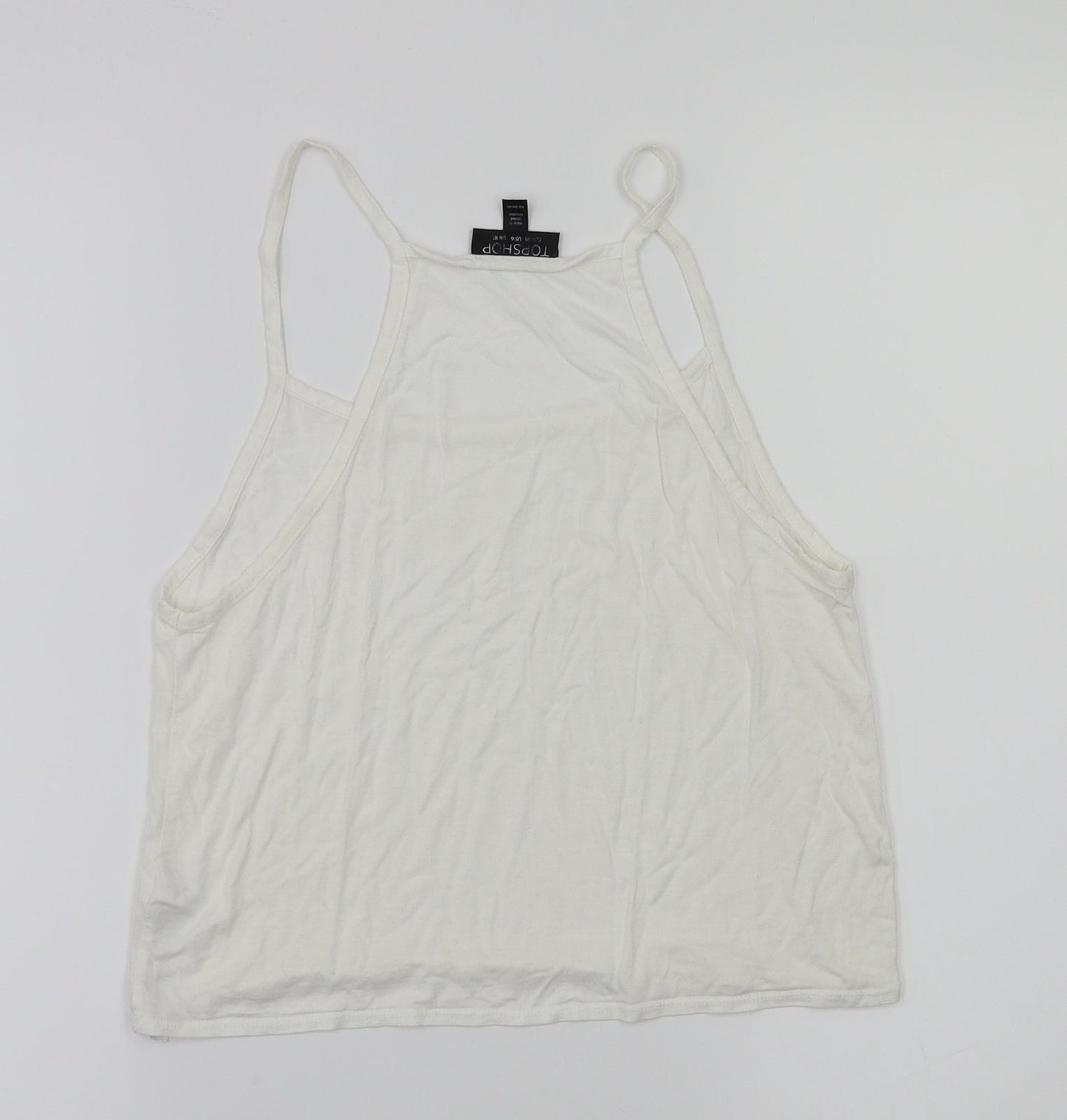 Womens UK Size 6 top shop White Basic T-Shirt