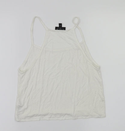 Womens UK Size 6 top shop White Basic T-Shirt