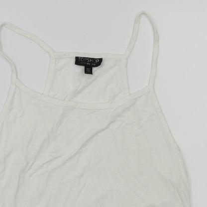Womens UK Size 6 top shop White Basic T-Shirt