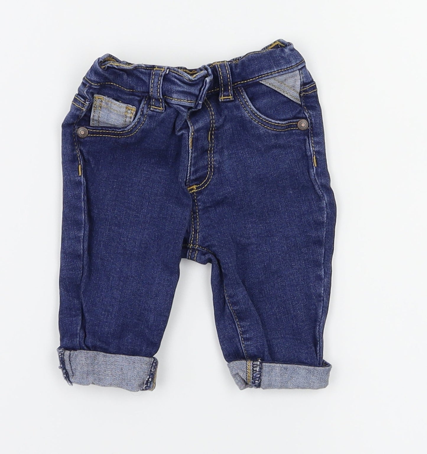George Girls Blue   Cargo Jeans Size 0-3 Months