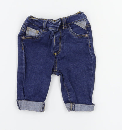 George Girls Blue   Cargo Jeans Size 0-3 Months