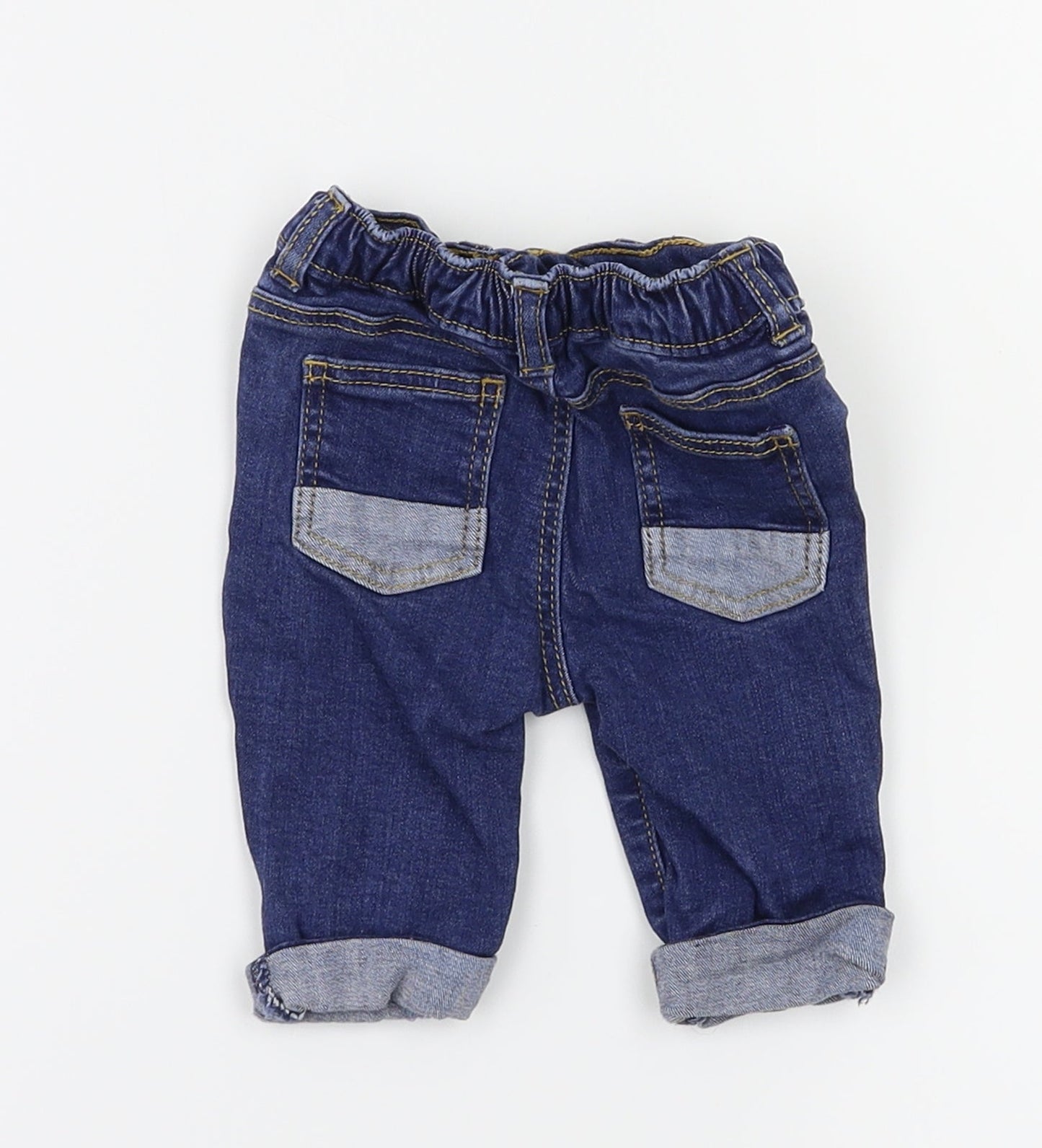 George Girls Blue   Cargo Jeans Size 0-3 Months